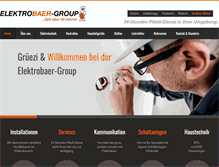 Tablet Screenshot of elektrobaer-group.ch